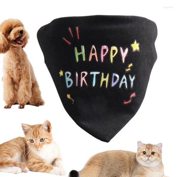 Dog Apparel Birthday Pet Bandanas Collar for Dogs Cats Cotton Bibs Triangular Bibs Itens de cachorro acessórios de cachorro