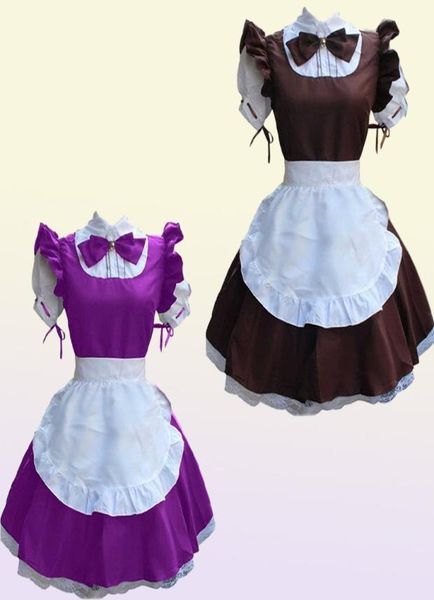 Sexy französische Maid Kostüm Gothic Lolita Kleid Anime Cosplay Sissy Maid Uniform PS Größe Halloween Kostüme für Frauen 2021 Y08728013