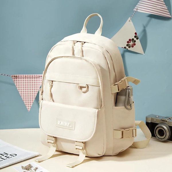 Backpack Multifunction Multifunction Zipper Mulheres para meninas Adolescentes Japaneses Estudantes Laptop Sacos escolares