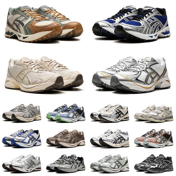 Großhandel Gel Tigers Kay 14 Jjj Jund Silber Running Shoes Low NYC 1130 2160 Cloud Athletic Trainer Damen Herren Plattform Leder Jogging Outdoor Sports Sneaker