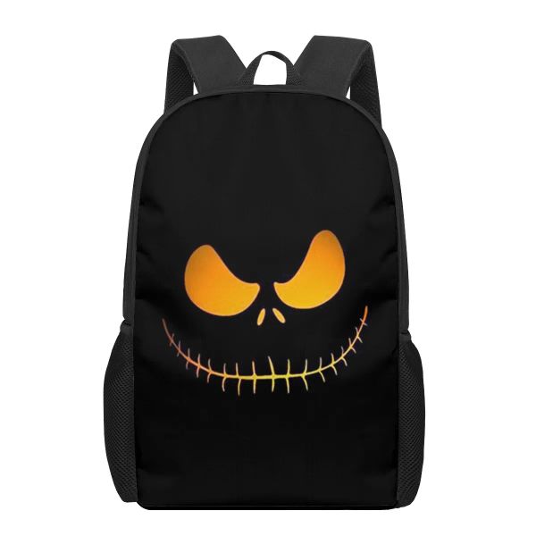 Taschen Kürbis Halloween Druckkinder -Rucksäcke Schüler Kinder Jungen Mädchen Schultaschen Umhängetaschen zum Ausgehen, Einkaufen, Reisen