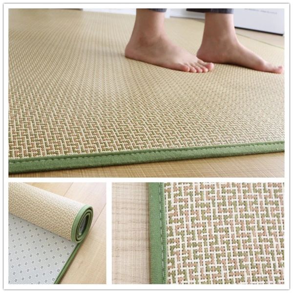 Складной ротантный коврик толстый гостиная спящая японская ковровая подушка татами лето