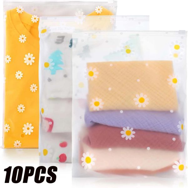 Bolsas 5/10pcs Sacos de ziplock reutilizáveis para viagens plásticas Bolsas de armazenamento de armazenamento de saco de vedação clara Organizador de bagagem à prova d'água para armazenamento de sapatos