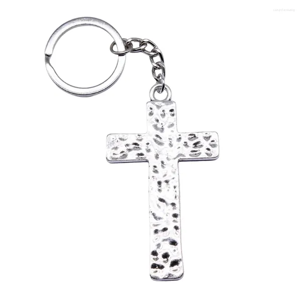 Клавицы 1pcs Cross Keyring Car Sense Dewelry Tools Diy Size Size 28 мм