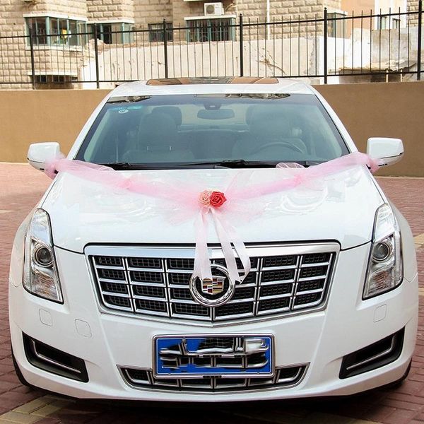 Декоративные цветы 4-цветока PE Rose Wedding Car Artificial Flower Bow 360 см креп-тюл