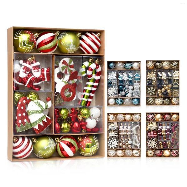 Parti Dekorasyonu 50pcs/Set Noel Ball Süsler Set Xmas Dekor Zanaat Ağacı Kapalı Festivaller Ofis El