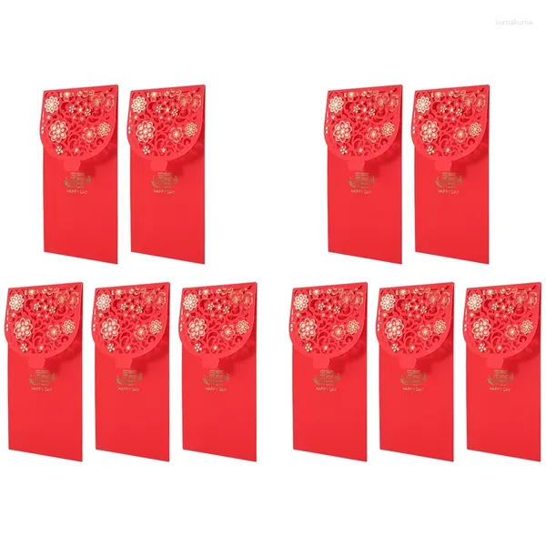 Geschenkverpackung Chinesisches Jahr Rote Umschläge Lucky Money Spring Festival Paket für Hochzeit (7x3,4 Zoll)