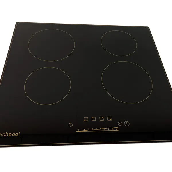 Ceramic Cooktop 4 bruciatori per piano cottura elettrico elettrico con timer di blocco per bambini a touch Control, facile da pulire T4-07