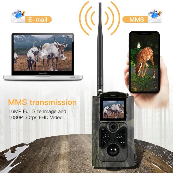 Telecamere 4G Trail Camera 0.3S Cavalca telecamere Vision Night Vision IP65 Trappole per foto Wildlife Wildcamera Animal Camera Surveillance