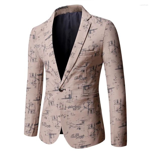 Ternos masculinos masculino Blazers 2024 Men do outono Blazer Smart Casual Casual Casual Cotton One Button Business Suit Jackets Masculino Oficial 3xl