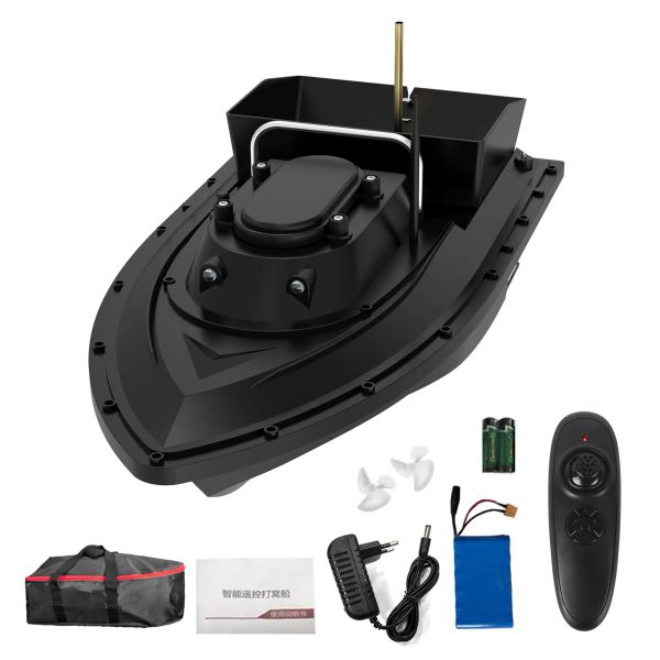 Combo D12F RC Fischerköderboot 400500 m drahtlose Fernbedienung Fischereifutterschiff 18000mAh Batterie 1,5 kg Ladung für Fischereiwerkzeug