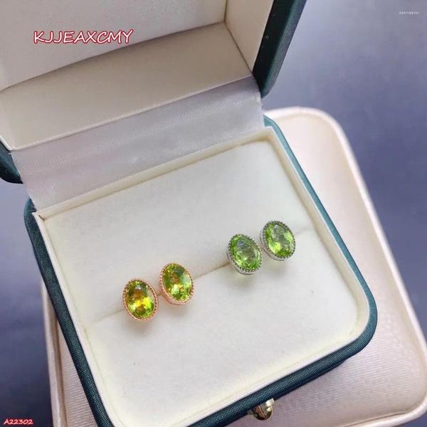 Orecchini per borchie boutique gioielli boutique 925 sterling argento naturale naturale olivina femminile di compleanno femminile di Natale per ragazze '