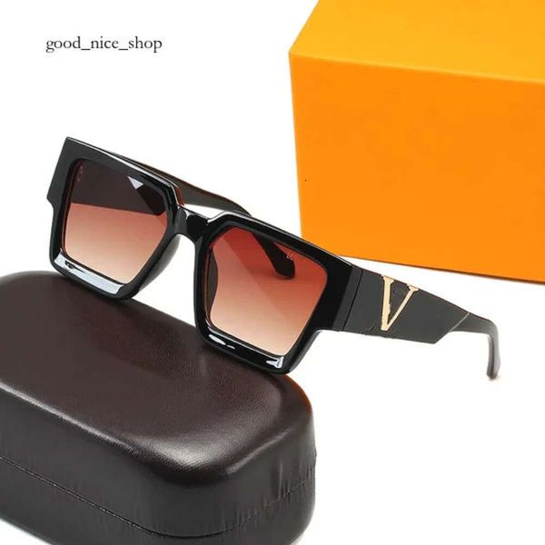 Occhiali da sole di glassi di louiseviutionsglasses per donne designer maschile lenti fiorite con lettere occhiali da sole unisex da sole da sole da sole o occhiali da sole nera grassa 665