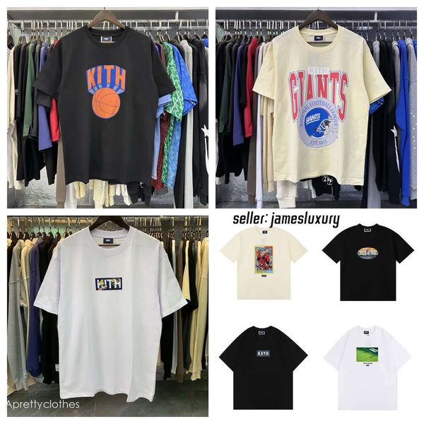 Kith T Shirt Street Giyim Yaz Kith Tshirt Uçurtma Tasarımcı Erkekler Tshirt Des Hommes Erkekler Tasarımcı T-Shirt Grafik Tee Fil Maglietta Hombre Ropa 954