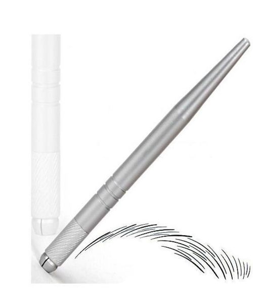 В целом 300pcs Silver Professional Permonent Makeup Pen 3D -вышивка Ручное макияж -макияж Ручной ручки татуировка для бровей Microbrow 9005770