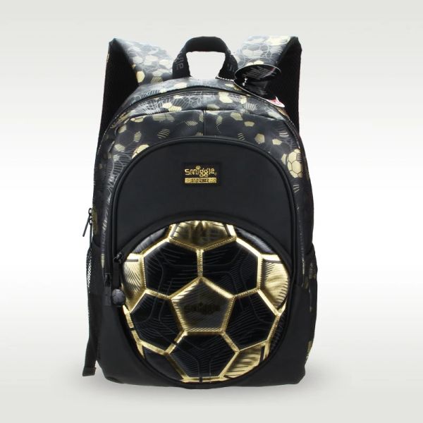 Bags Australia originale Smiggle Golden Football Backpack per bambini Backpack Borsa per bambini versatile per bambini 716 anni 16 pollici