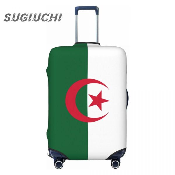 Accessoires Algerien Land Flagge Gepäckabdeckung Koffer Reisezubehör gedruckt elastische Staubabdeckung Bag Trolley Hülle Schutzschutz