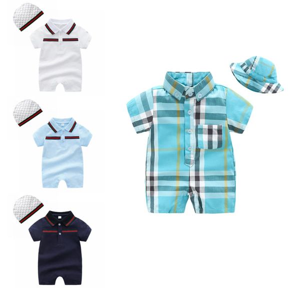 Romper a quadri per neonati set neonati per bambini in cotone a strisce per bambini lersure boy autunno garnone tuta da tasca per bambini con HA4755039