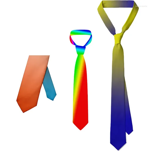 Papillini con papioni gradiente divertimento colore cravatta maschile stampa 3d 8 cm novità di moda unisex regalo di tendenza casual festa