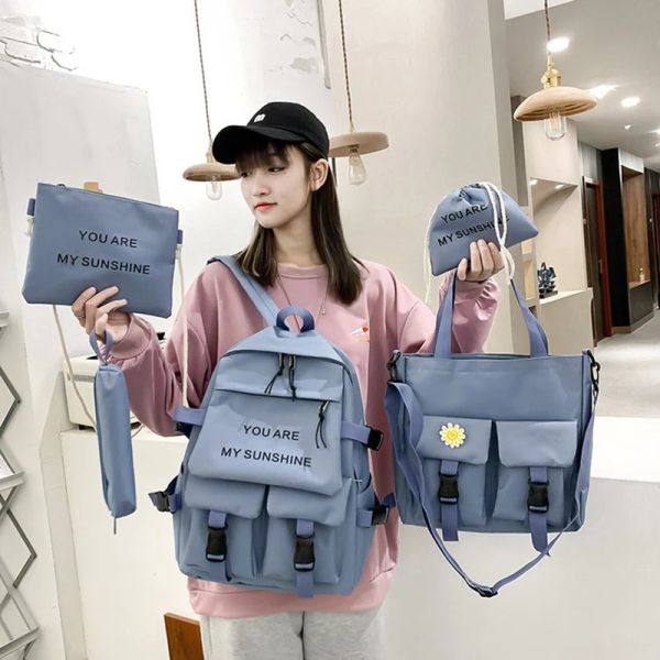 Bags Kawaii School Sachs for Teenage Girls Women Backpack Canvas Travel Backpack Student Notebook Bookbags