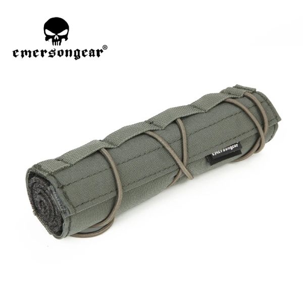 Упаковки Emersongear Tactical 18cm Airsoft Suppressor Cover Suppressor Slincer защитная ткань Панель панель муфты корпус мешочек для охотничьей труб