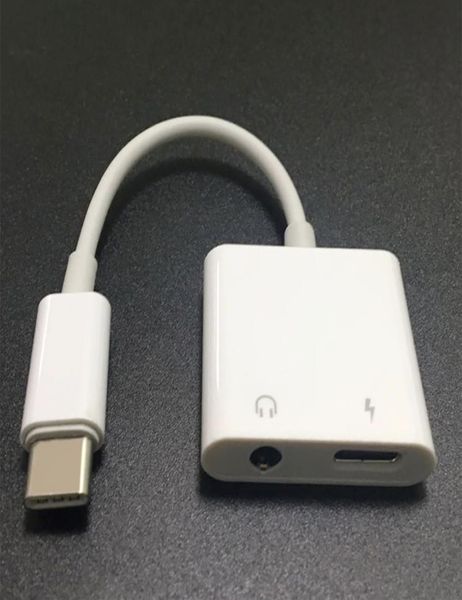 2 Arada 1 Çift C Tip C JACK kulaklık adaptörü Samsung S20 NOT 20 HUAWEI P40 USB-C ila 3.5mm Aux O kulaklık ayırıcı şarj dönüştürücü1635605