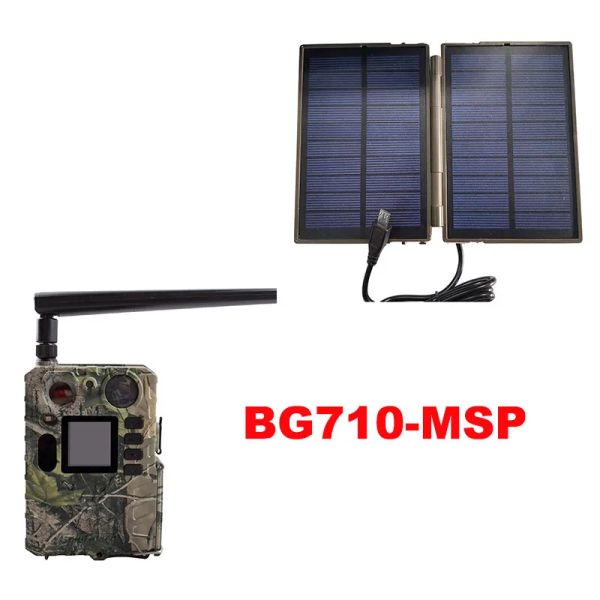 Kameras BG710MSP 940nm Schwarz IR Nachtsicht 4G Wireless Hunting Trail Kamera Solarpanel Farbe LCD Invisible Game Scout Wildkameras