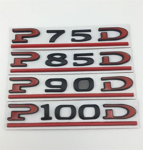 Per Tesla P75D P85D P90D P100D sottolinea il logo Modello 3 Modello S Modello X Accessori per auto in metallo Roadster Accessori EMBLEGGIO TRUNK EMBLICA BADGE4134618