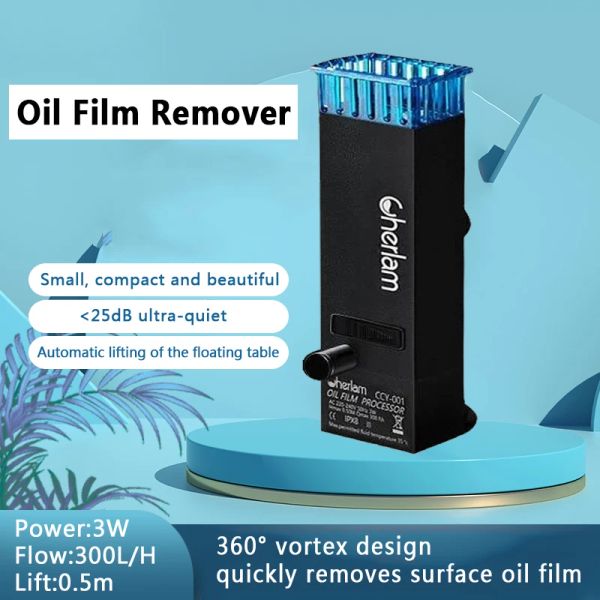 Aquecimento 3W Aquário Surface Oil Skimmer Filtro Mini Processador de filme de óleo automático MUTO Remover ferramenta para Filtração de água do tanque de peixes 220240V UE