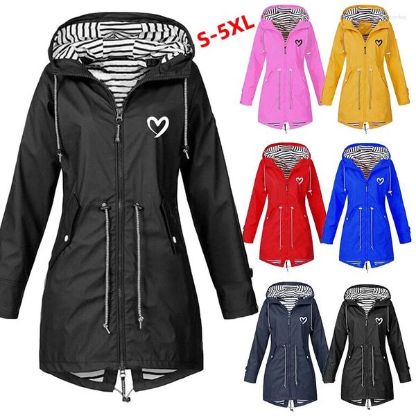 Damenjacken Herbst Winter Women Outdoor wasserdichte Regenjacke Running Mant