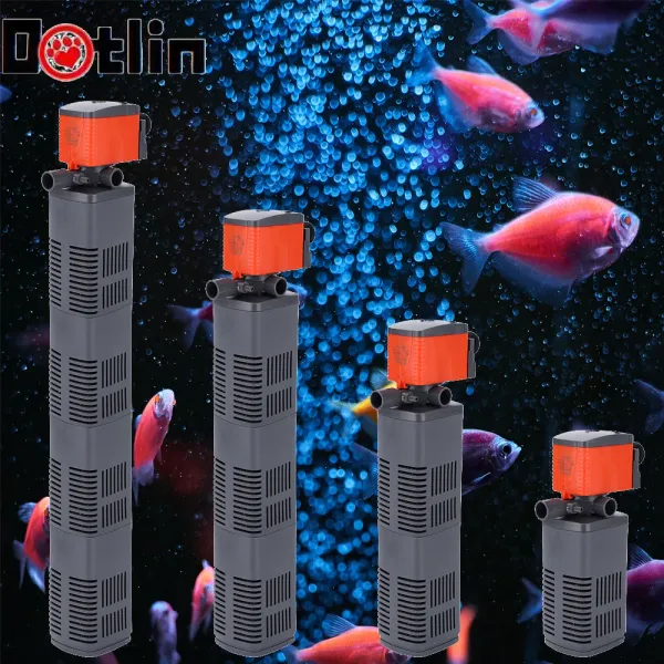 Acessórios UE 3 em 1 Filtro interno de aquário submersível, filtro subaquático ajustável, filtro de canto com bomba de água para tanques de peixes