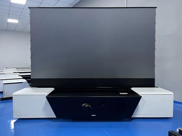 92 -Zoll 4K Home Theater Motorisierte Bodensteigender Projektor -Bildschirm Integrierter Schrank für Ultra Short Throw 4K Laser Projector