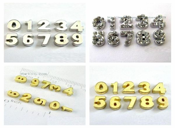 100pcslot Slivergold Plaingrystal Floating Locket Number Cirmi Fit Living Floating Memory Locket come dono di famiglia per Christma8381967