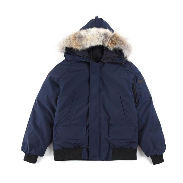 Winter Parka Oberbekleidung Männer Wolf Fell Kapuze Kanada Down Jacke Top -Quality Mantel Hiver Doudoune 90 Weiß Down Fell Mantel Go011438578