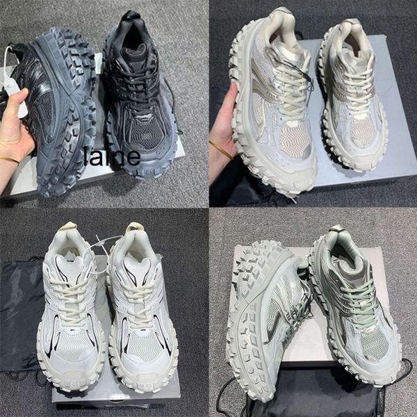 Beige Mesh Nylon Sneakers Sportschuhe für Männer und Frauen extremer Reifenmesser alleiner Erzbogen Superchunky Designer-inspirierte Sneakers