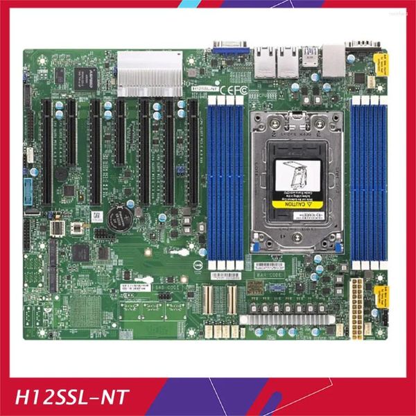 Anakartlar H12SSL-NT Endüstriyel Paket Anakart Supermicro Tek Soket Sunucusu EPYC7002 GIGABIT Ethernet bağlantı noktası 4GPU IPF'leri Destekler