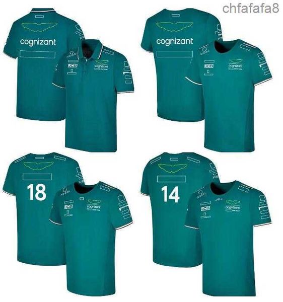 T-shirt da uomo Fashion Aston Martin F1 Team T-shirt pilota di corse spagnole Fernando Alonso 14 e passeggiata 18 Tirt Designer di Polo Oversaze Txqz