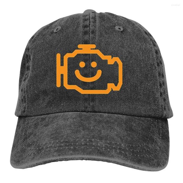 Шарики Happy Baseball Cap Men Hats Женские козырьки защита от Snapback Проверка двигателя свет