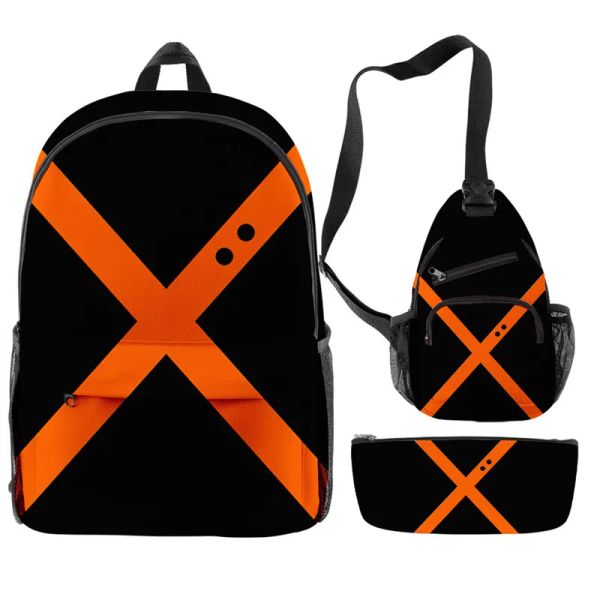 Rucksäcke meine Helden -Akademia Deku Rucksack 3 -teilige Anime -Schüler Jungen Mädchen Rucksäcke Travel Rucksack Boku No Hero Academia School Taschen