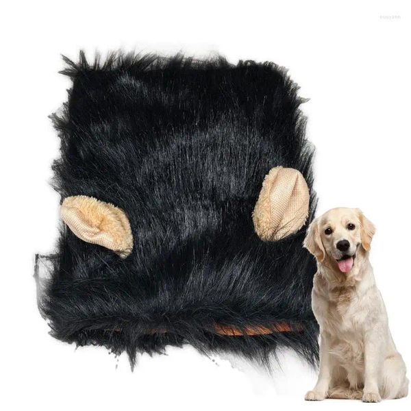 Mano di abbigliamento per cani costume lavabile con gatto pet parrucca realistica con orecchie di peluche accessorio comodo aria copricata