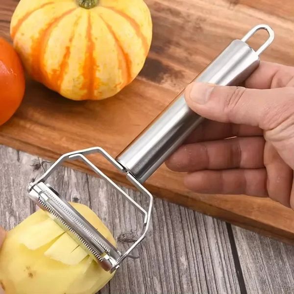 Multifuncional aço inoxidável descascador de vegetais de veículos de veículos Cutador de pepino Cutador de frutas Julienne Peeler Kitchen