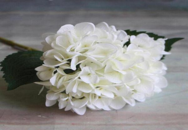 Flor de Hidrangea Artificial 47cm Fake Silk Single Real Touch Hedgeas para Centrões de Casamento Party Home Party Decorative Flowers GA14904343