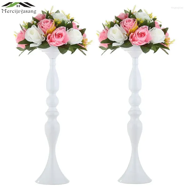 Kerzenhalter Mercijzyasang Metall Blumen Vase/Stand Candlestick Weißer Halter Boden Vase Hochzeit/Tisch Mittelstücke 03