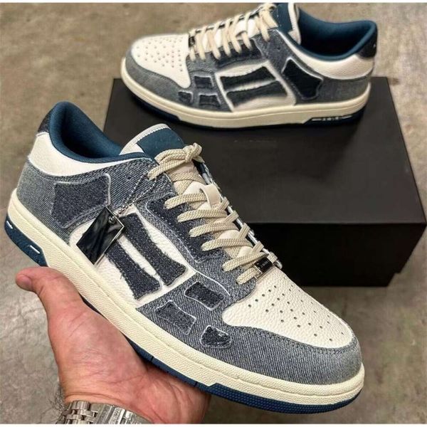 Design Italia 2023S/S SKEL SIGHT SNEAKER SCARPE SCARPE SCHEDE SCHULL SCHULLE SCHELETRO SCATEBOARDA SCATUABILE COMFOTTO COMFOTTO CARTA FATTURA EU38-46