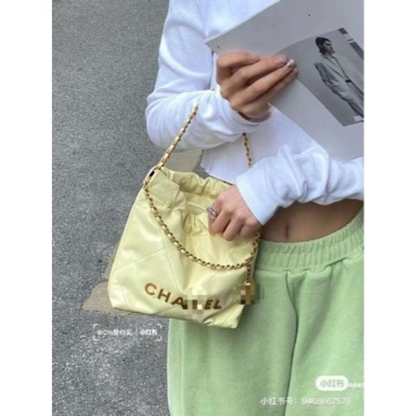 Taste di carta Borsa a tracota Chenel 23s Mini Garbage Borsa High Pearl Chain Bagna Jenny Holdhell Gold Borsa