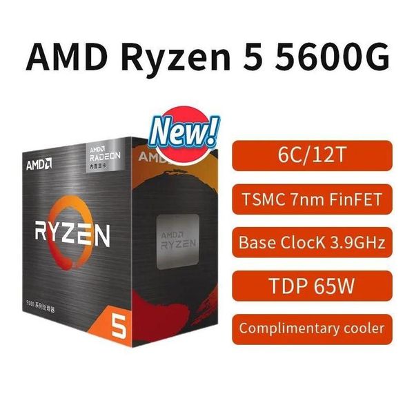 CPUS Ryzen 5 5600G R5 Box CPU Desktop -Prozessor -Socket Am4 39GHz Sixcore Tweetread 65W DDR4 231117 DROP -DURCHLIEFERNETS NETWORTIGE NETZIGIERT