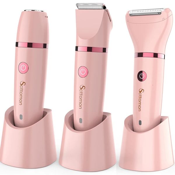 TRIMER ELÉTRICO TRIMMER RECARGABLE EPILADOR feminino Remoção de cabelo Mulheres barbeador para pernas Corpo pubiano Depilador Privates Parts 240416