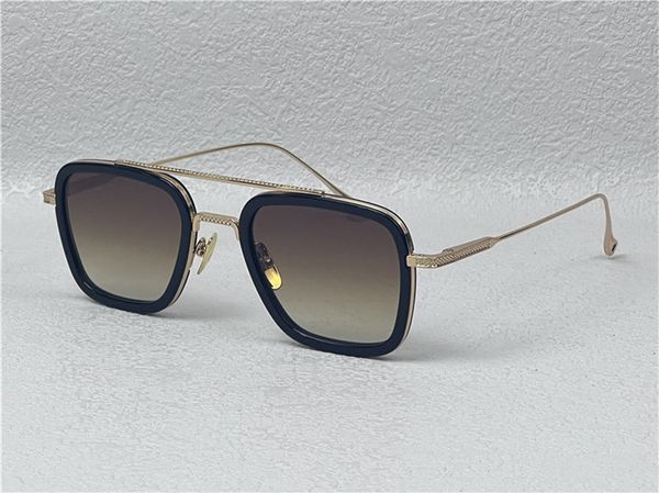 Новый дизайн моды мужски квадратные солнцезащитные очки 006 металлическая и ацетатная рама классическая форма простая и популярная стиль открытого UV400 защитные очки