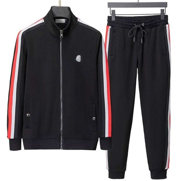 High-Version Tracksuit Designer Herren Set Casual Longleved Cardigan Jacket Foot Pee-up Joggpants Zweiteiler trendiger Hosenanzug