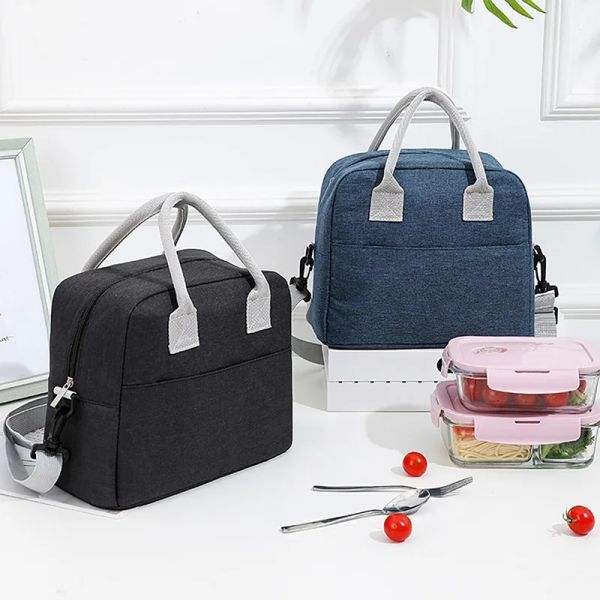 Taschen heiße große Schulterkühler -Taschen tragbare Mittagstasche für Frauen Kühlschrank Tasche Reißverschluss Thermaltasche Lunchbox Tasche Food Picknick Strandtasche